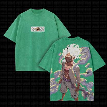 Unisex “One Piece” Anime Series Casual Washed T-shirt-AnimeClothe