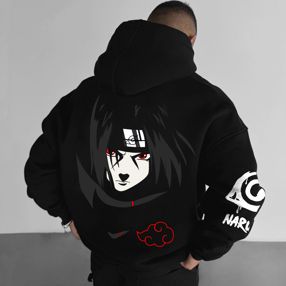 Oversized Unisex Anime Print Hoodie