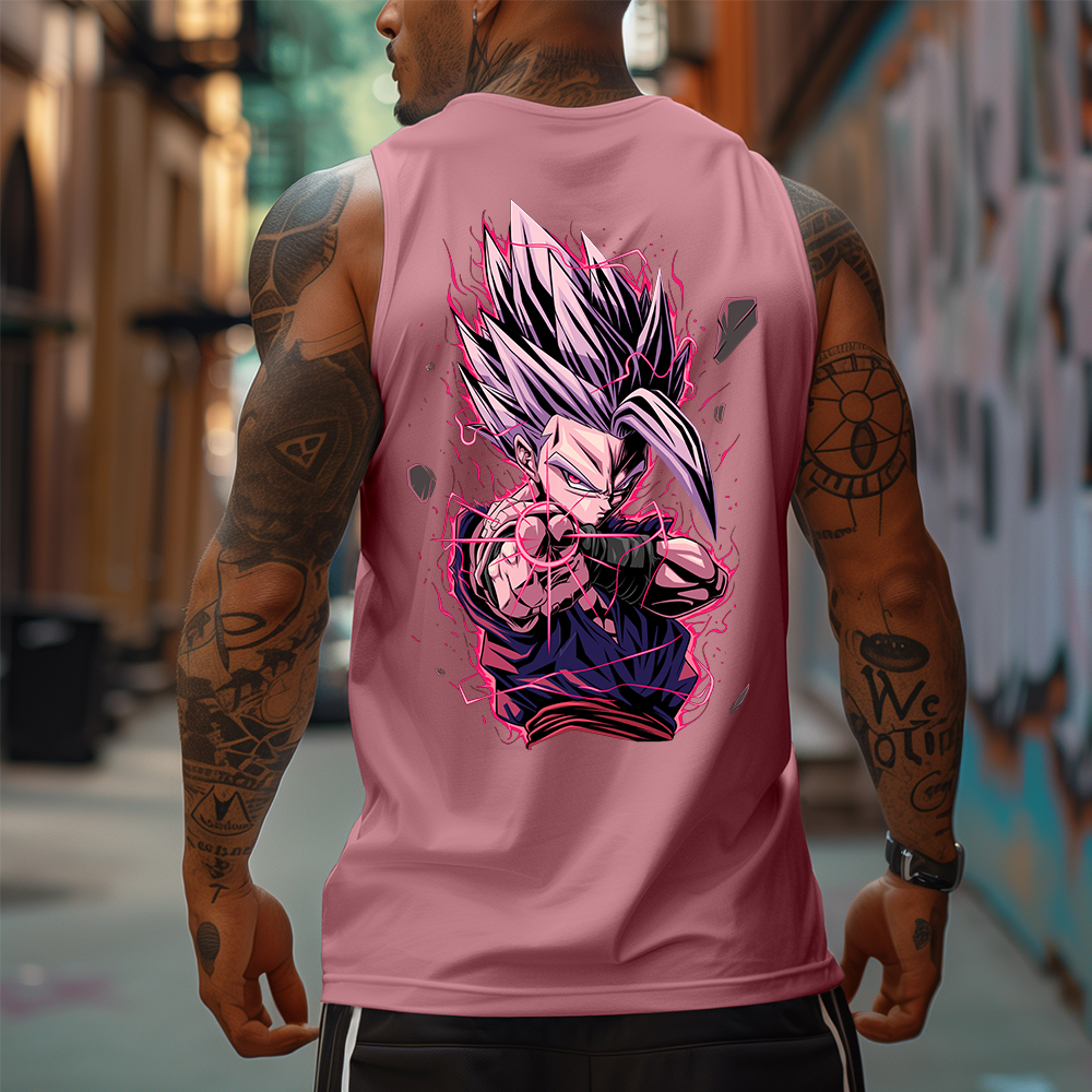 Oversized DB Anime Graphic Design Printed Tank Top-AnimeClothe