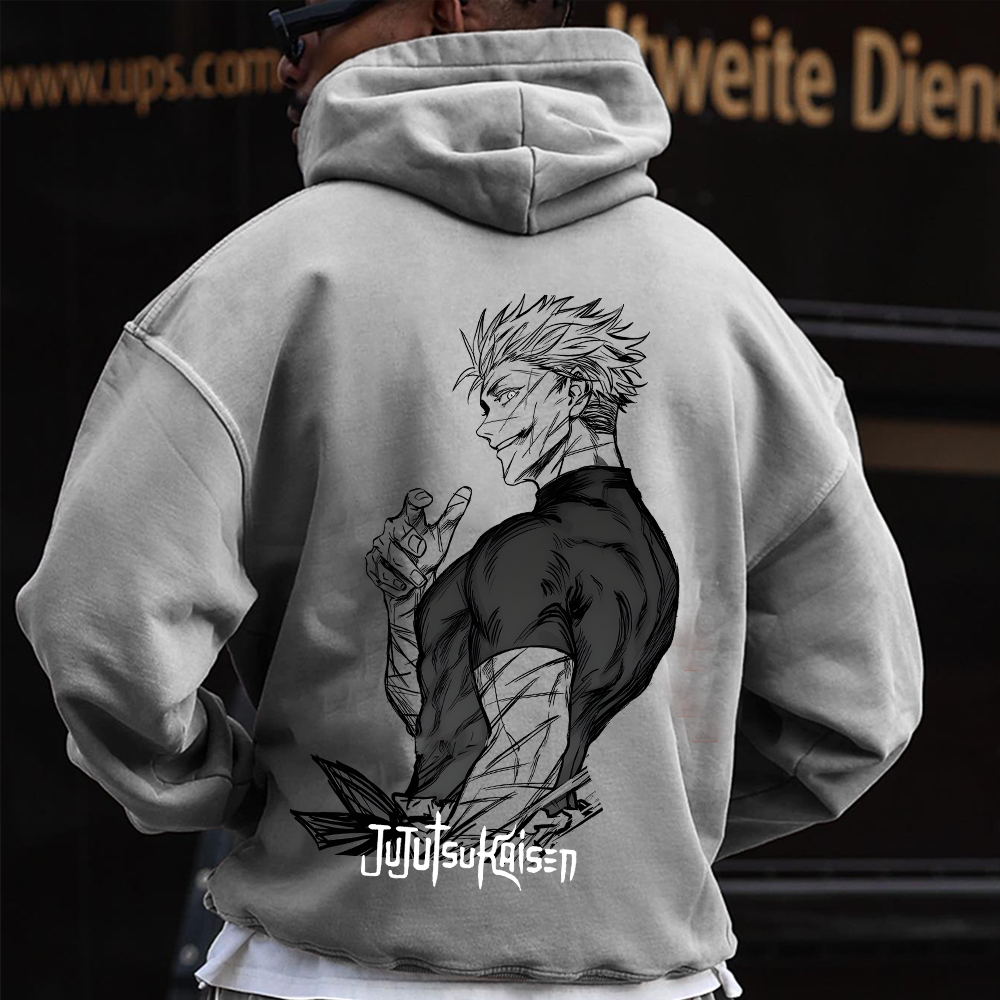 Unisex Anime Fushiguro Toji Print Hoodie-AnimeClothe
