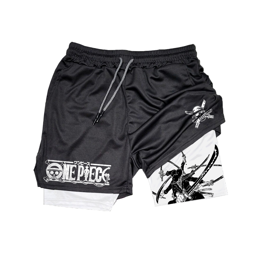 Sword Man Anime Gym Performance Shorts-AnimeClothe