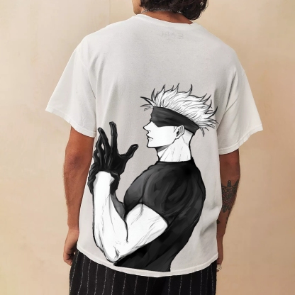 Unisex Oversized Anime Print T-Shirt-AnimeClothe