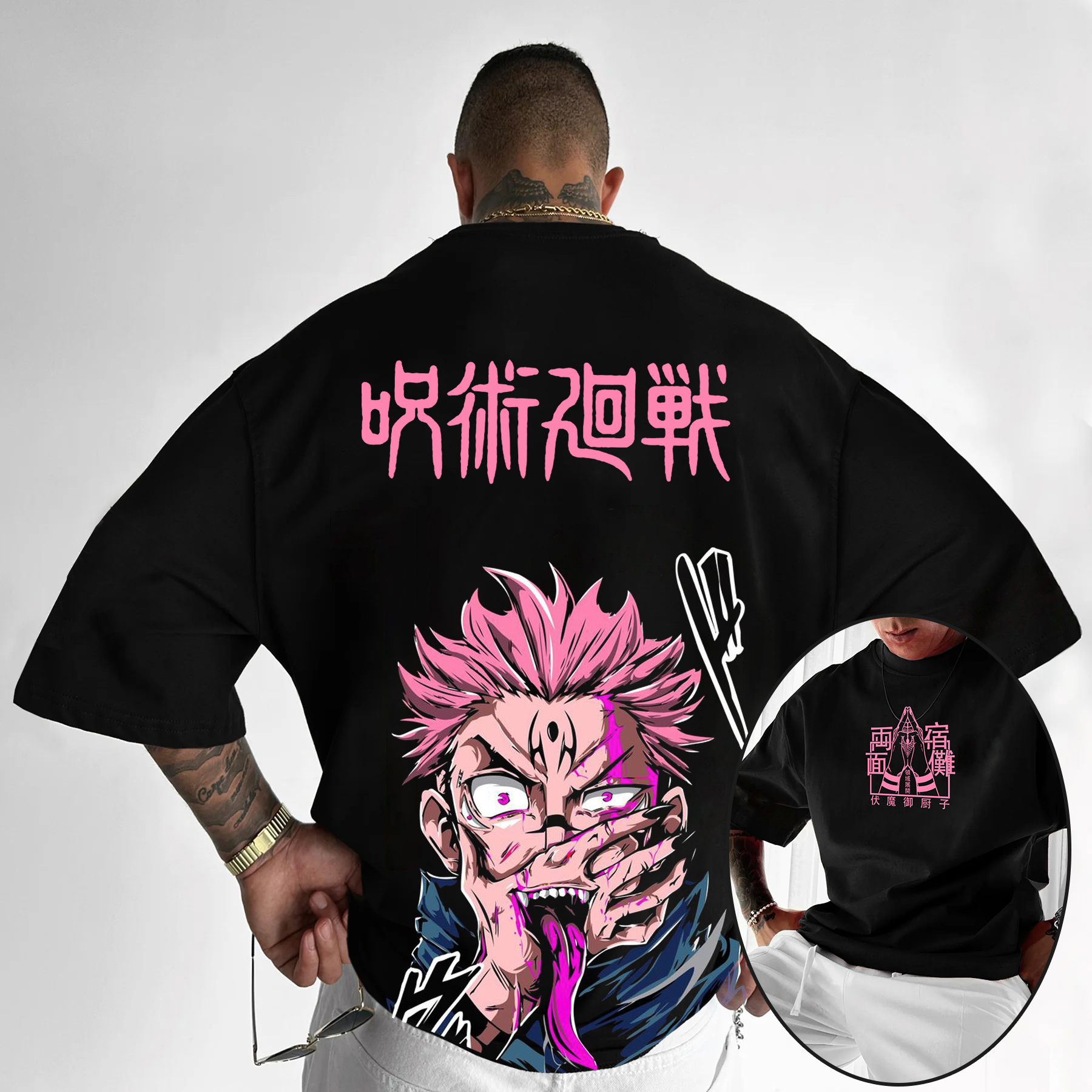 Casual Jujutsu Kaisen Anime Print T-Shirt-AnimeClothe
