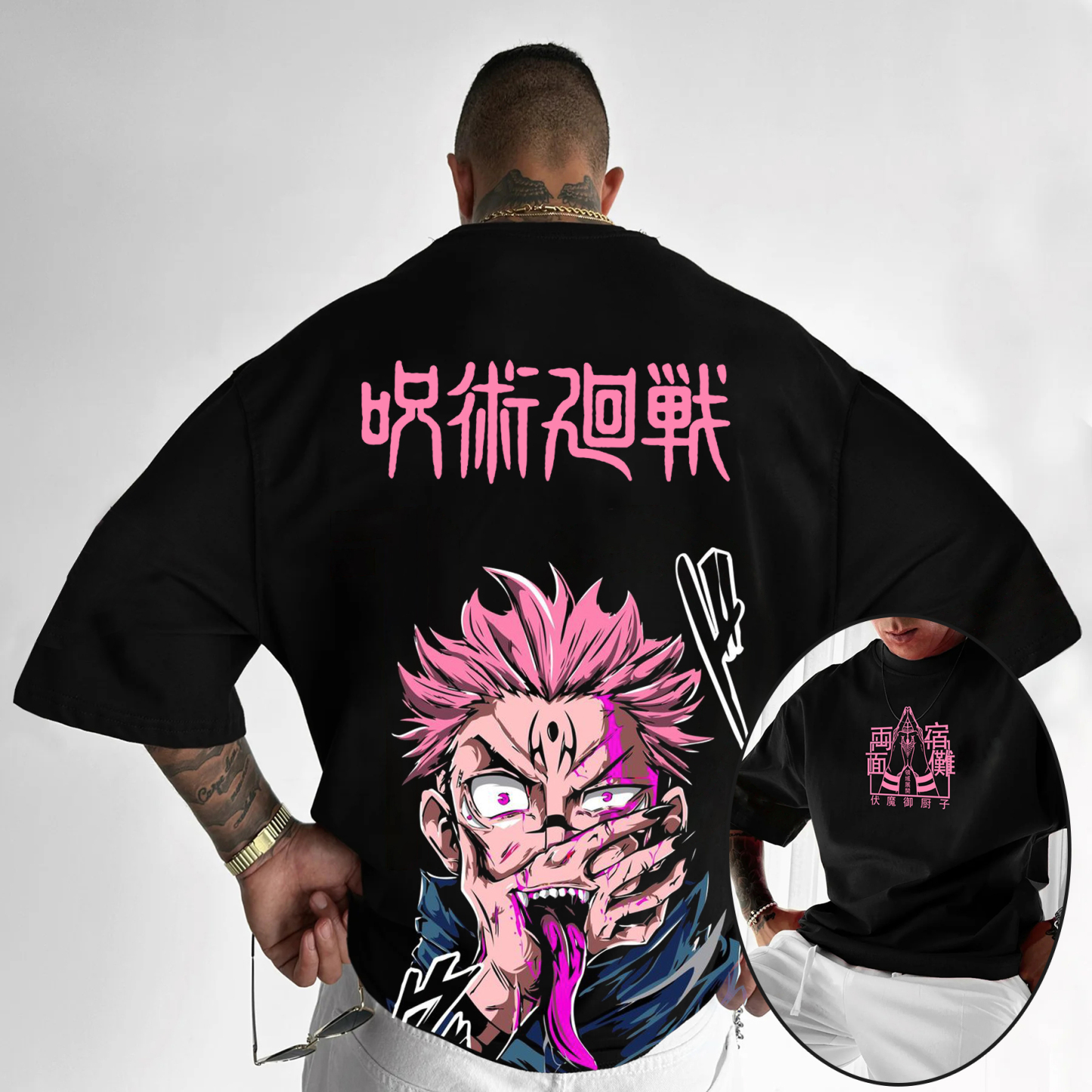 Casual Jujutsu Kaisen Anime Print T-Shirt-AnimeClothe