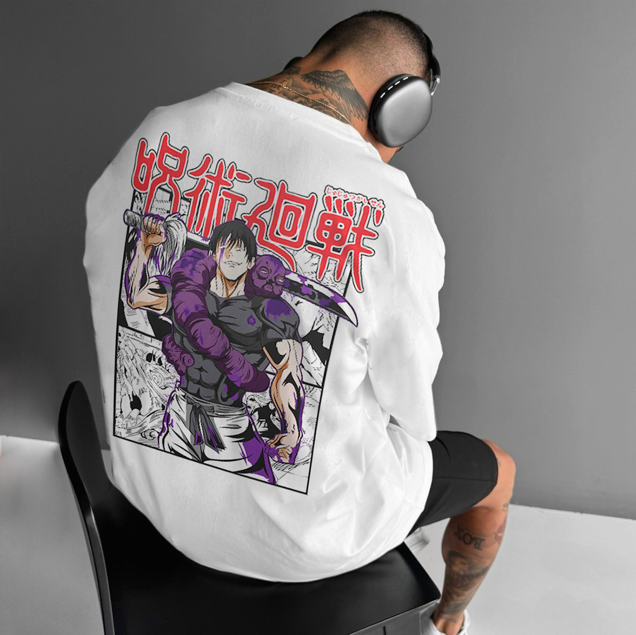 Unisex Casual Anime Print T-shirt Jujutsu Kaisen T-shirt-AnimeClothe