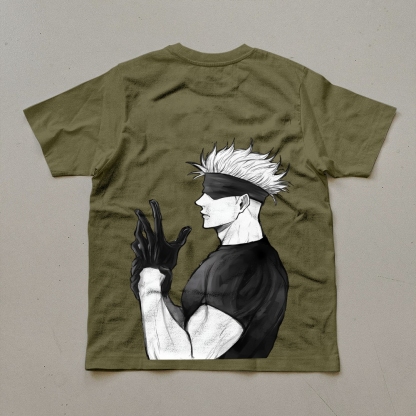 Unisex Oversized Anime Print T-Shirt-AnimeClothe