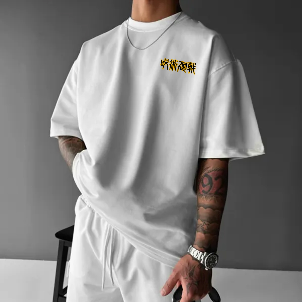 Oversized Unisex Anime Okkotsu Yūta Print T-Shirt-AnimeClothe