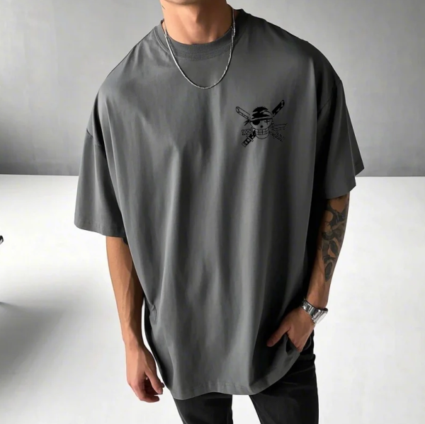 Unisex Oversized Anime Print T-Shirt