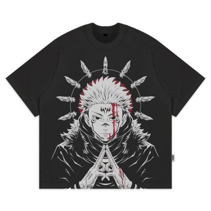 VINTAGE TEE丨King Cursed T-shirt - JJK-AnimeClothe