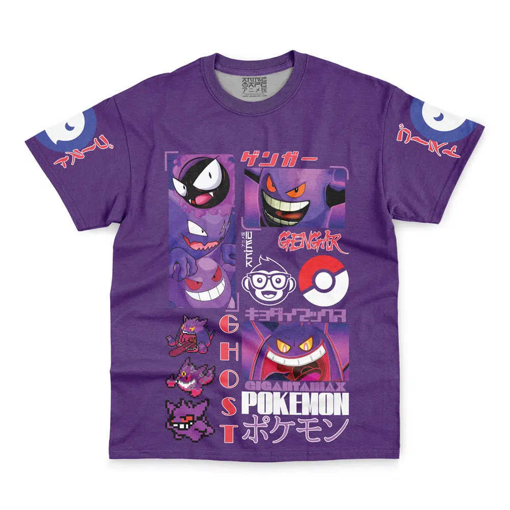 Gengar V5 Pokemon Streetwear T-Shirt-AnimeClothe
