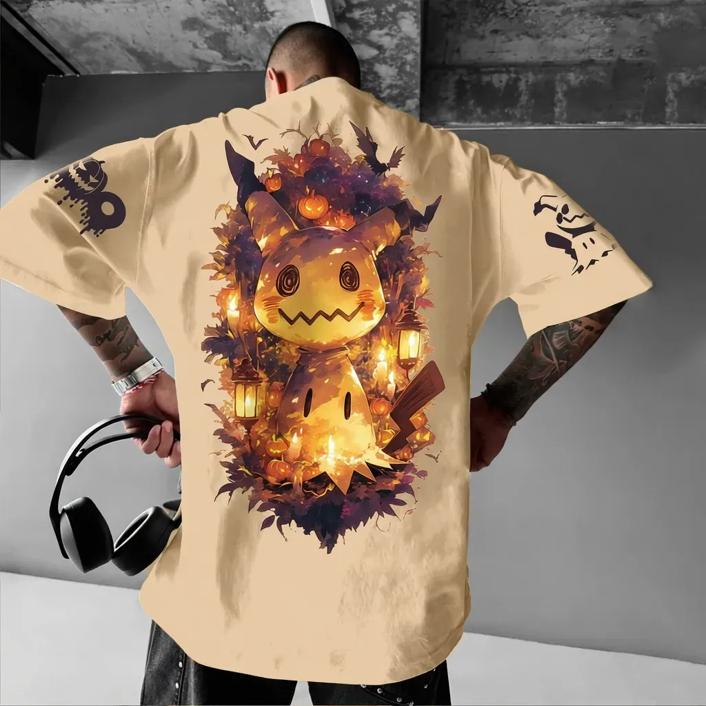 Pokémon Unisex Anime Halloween Mimikyu T-shirt