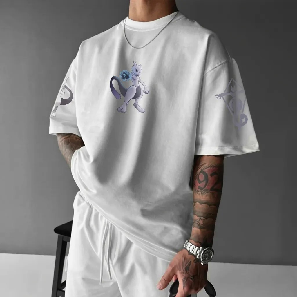 Pokémon Unisex Anime Mewtwo T-shirt