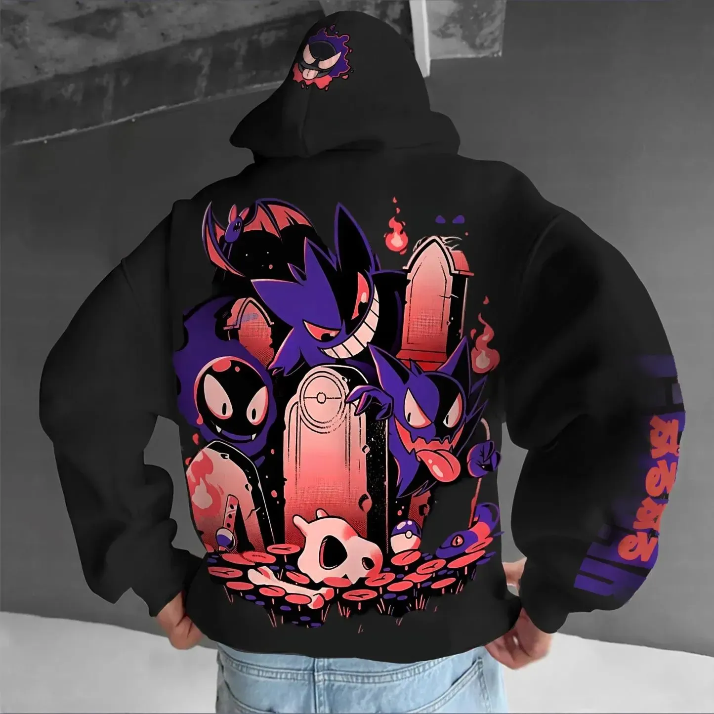 Pokémon Unisex Anime Gengar Hoodie