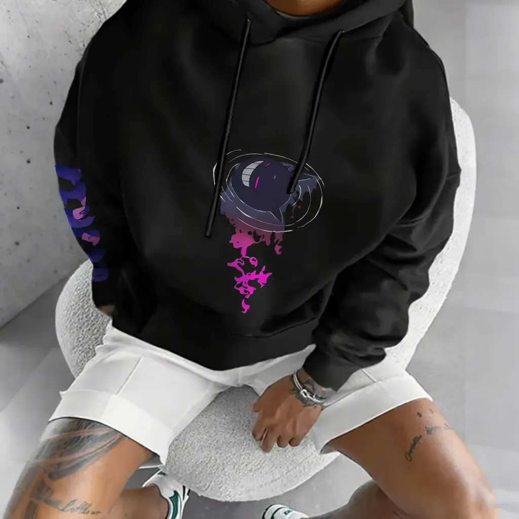 Pokémon Unisex Anime Gengar Hoodie