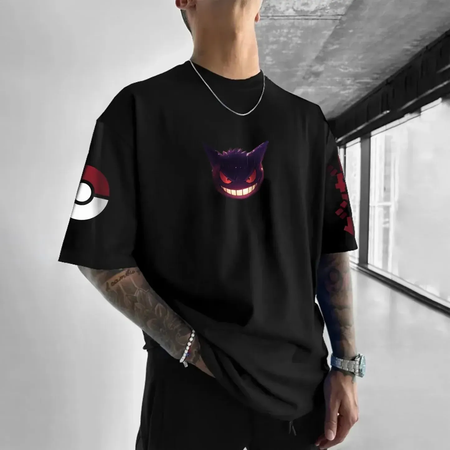 [Copy]Pokémon Unisex Anime Halloween Gengar T-shirt