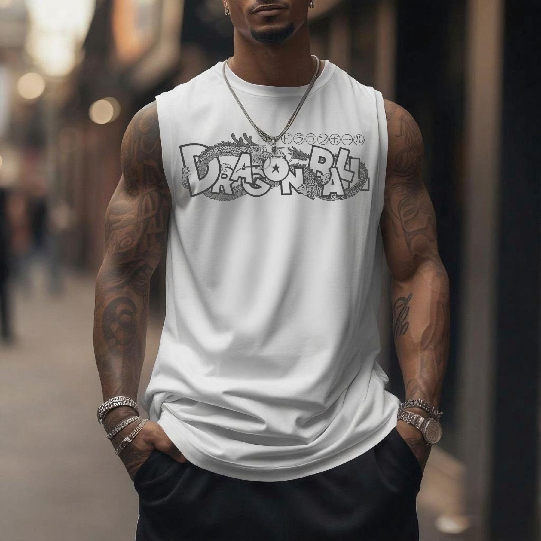 Unisex Anime Sleeveless Tank Top
