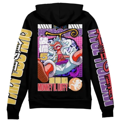  Gear 5th Luffy V3   Streetwear Zip Hoodie Jacket-AnimeClothe