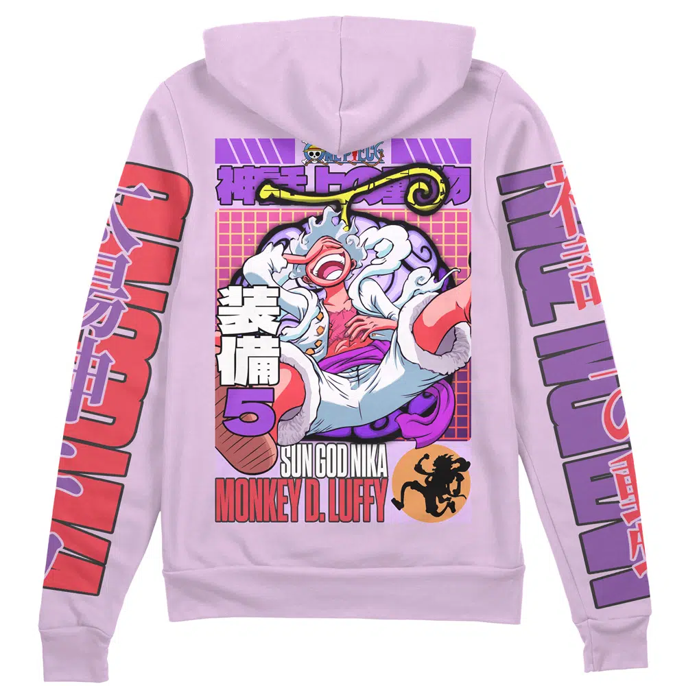  Gear 5th Luffy V2   Streetwear Zip Hoodie Jacket-AnimeClothe