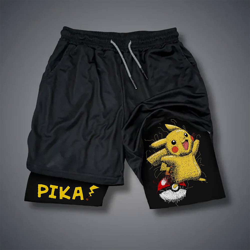 Unisex   Casual Anime Streetwear Shorts-AnimeClothe