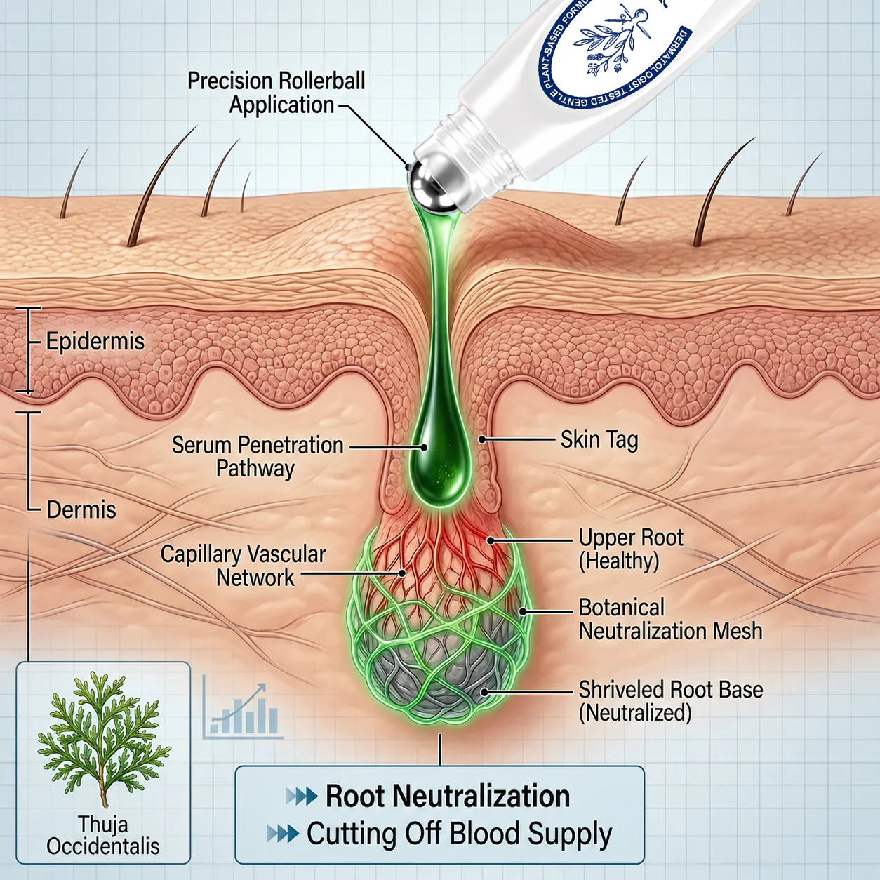 Thuja targeted application illustration
