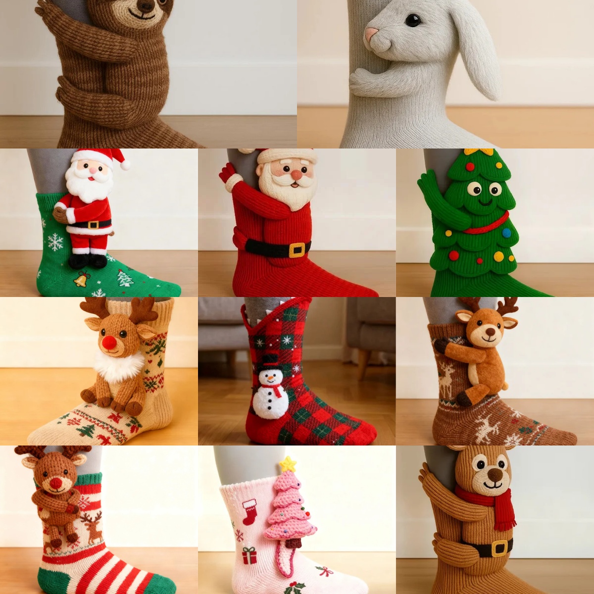 🔥HOT SALE🦥3D Animal Socks Christmas Edition🧦