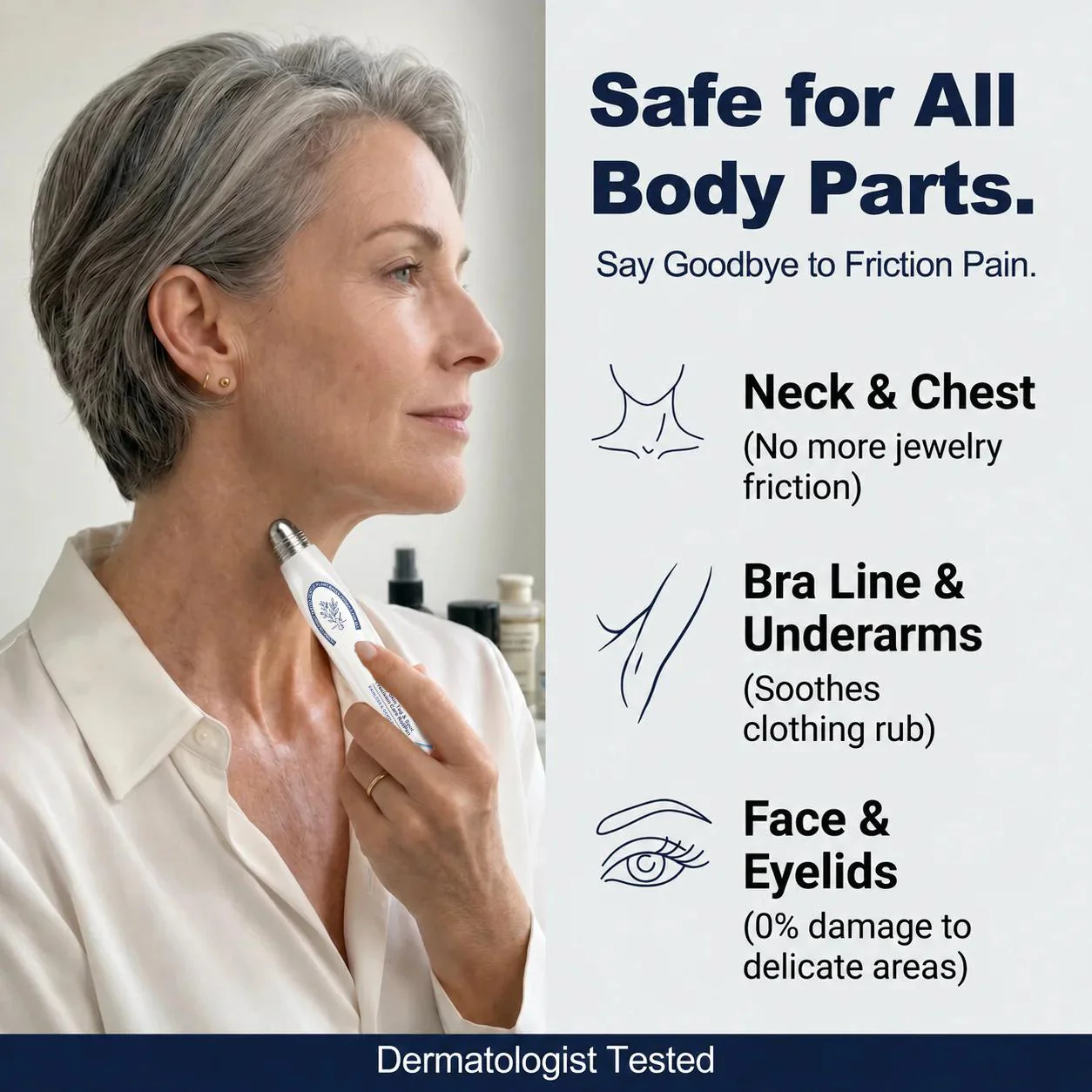 Common body areas for targeted application