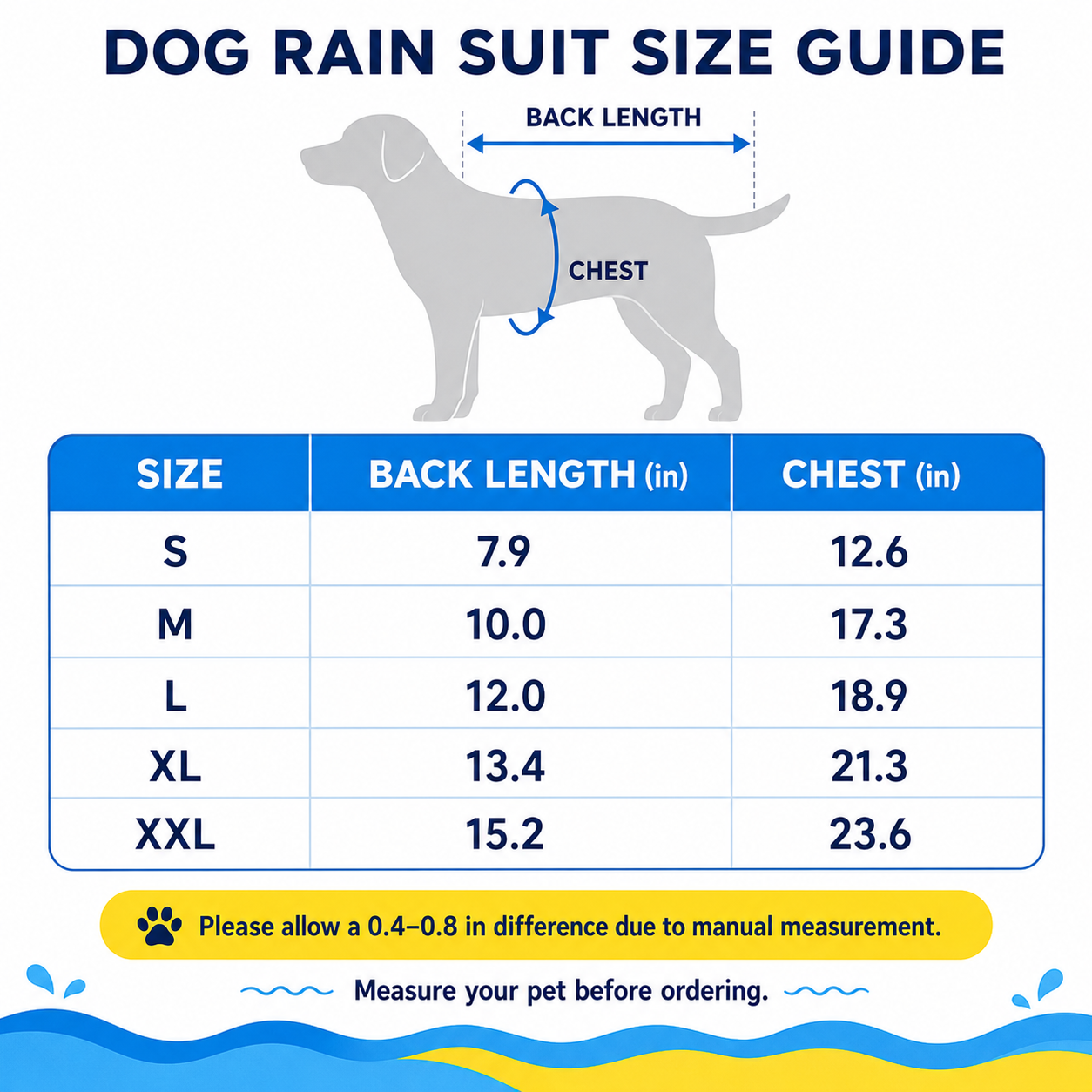 🐕‍🦺Reflective Four-Leg Dog Raincoat – Water-Resistant Hooded Rain Suit for Small & Medium Dogs
