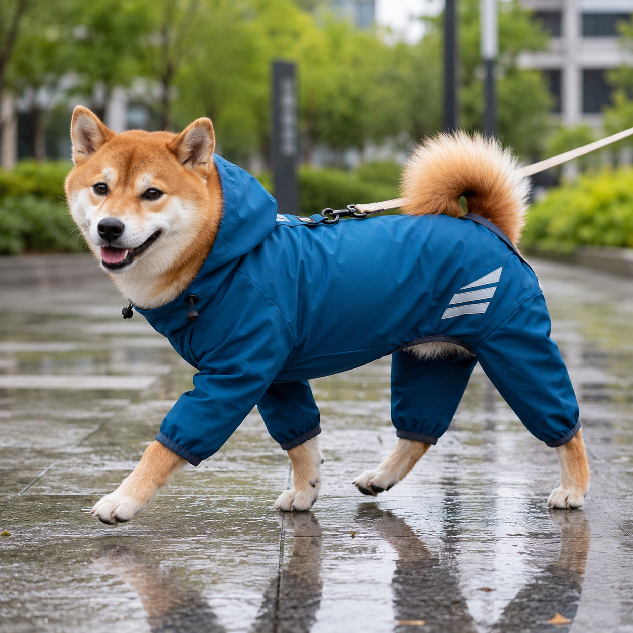 🐕‍🦺Reflective Four-Leg Dog Raincoat – Water-Resistant Hooded Rain Suit for Small & Medium Dogs
