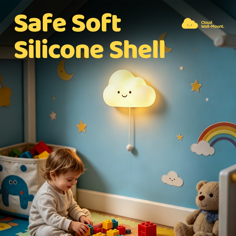 ☁️"DreamyCloud" Wall-Mount Silicone Night Light
