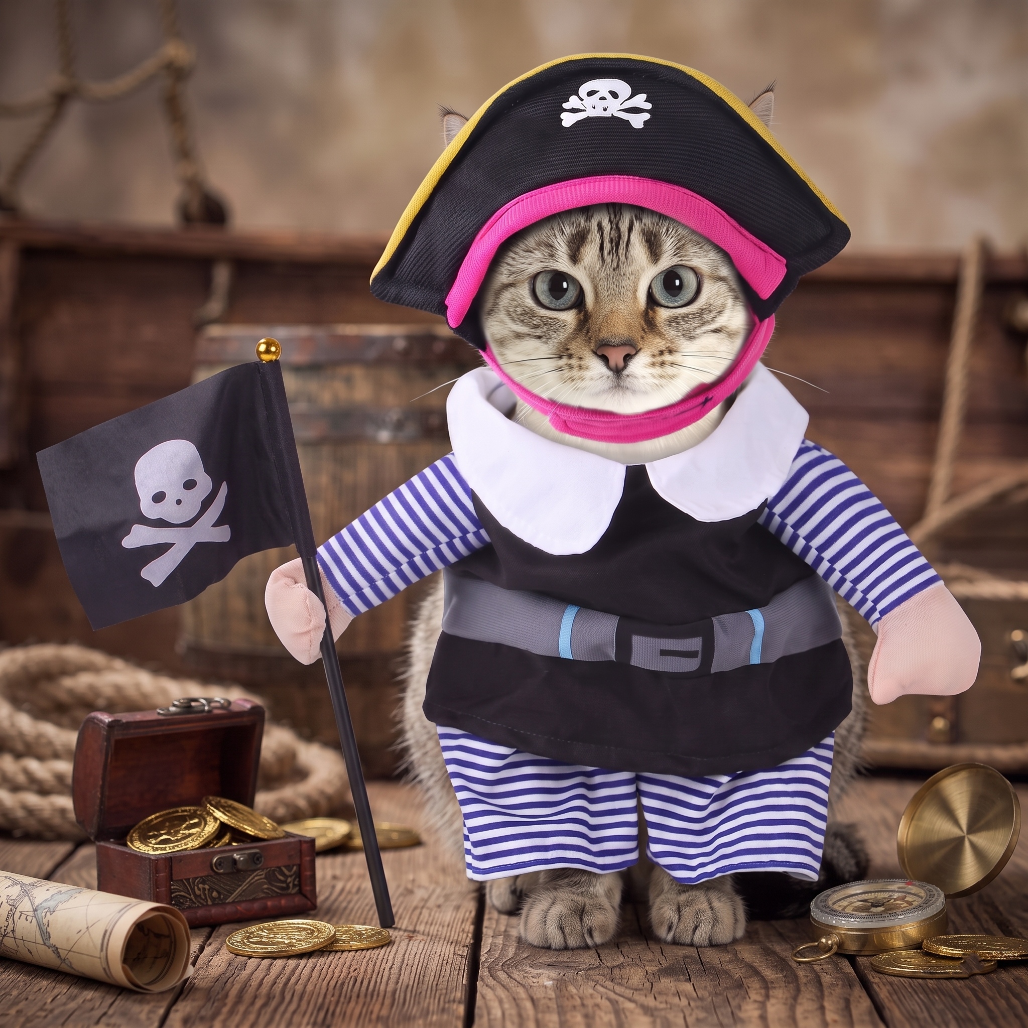 🪝"Captain Paws" Pirate Pet Costume