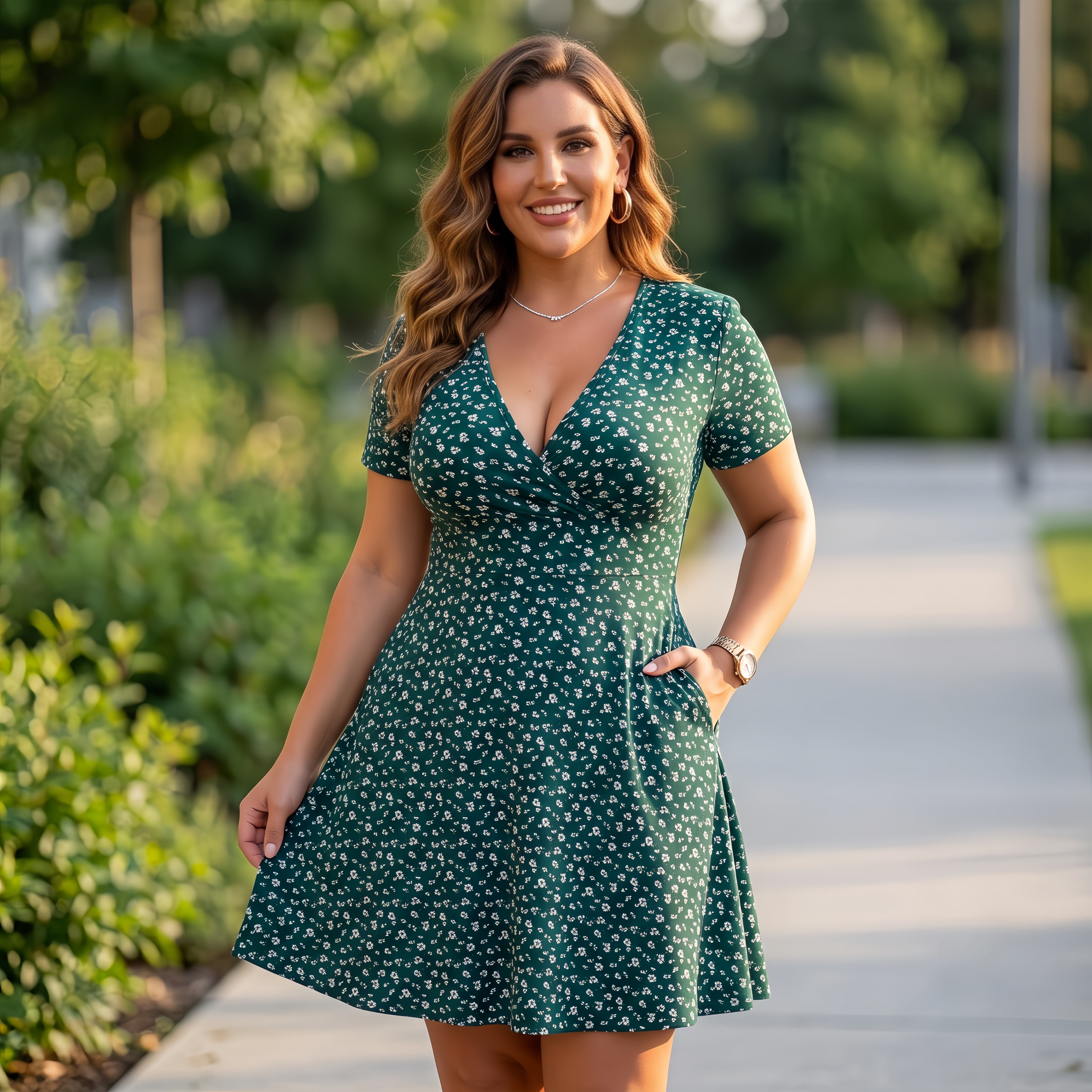 🌿 Effortless Flattery Breathable V-Neck Dress
