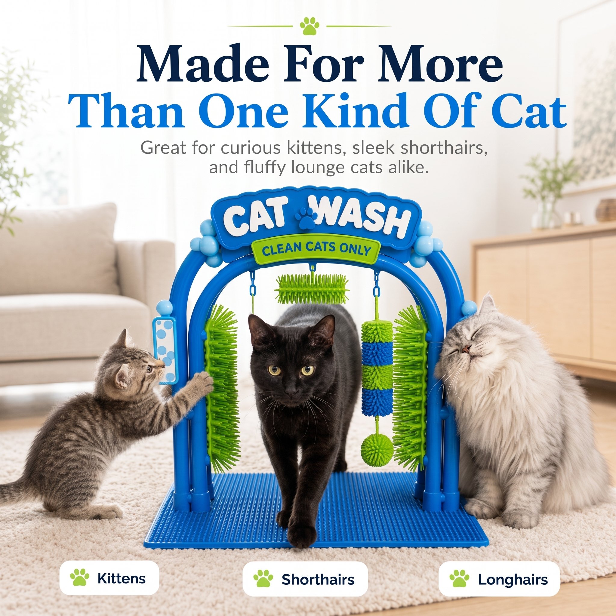 Cat Wash Grooming Station, Self‑Grooming Cat Wash Station (1pc)