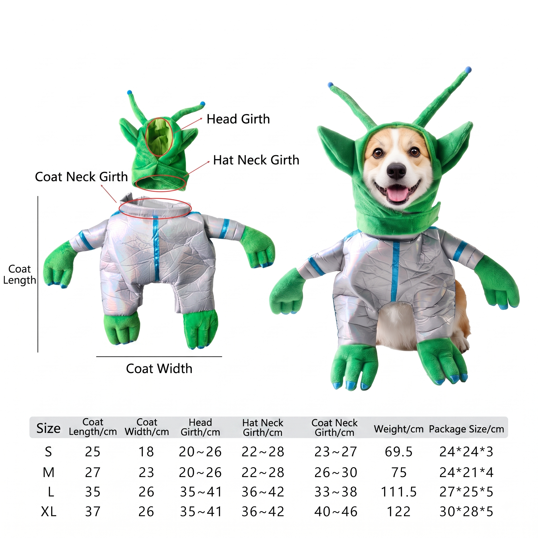 👽"Little Alien" Pet Halloween Costume