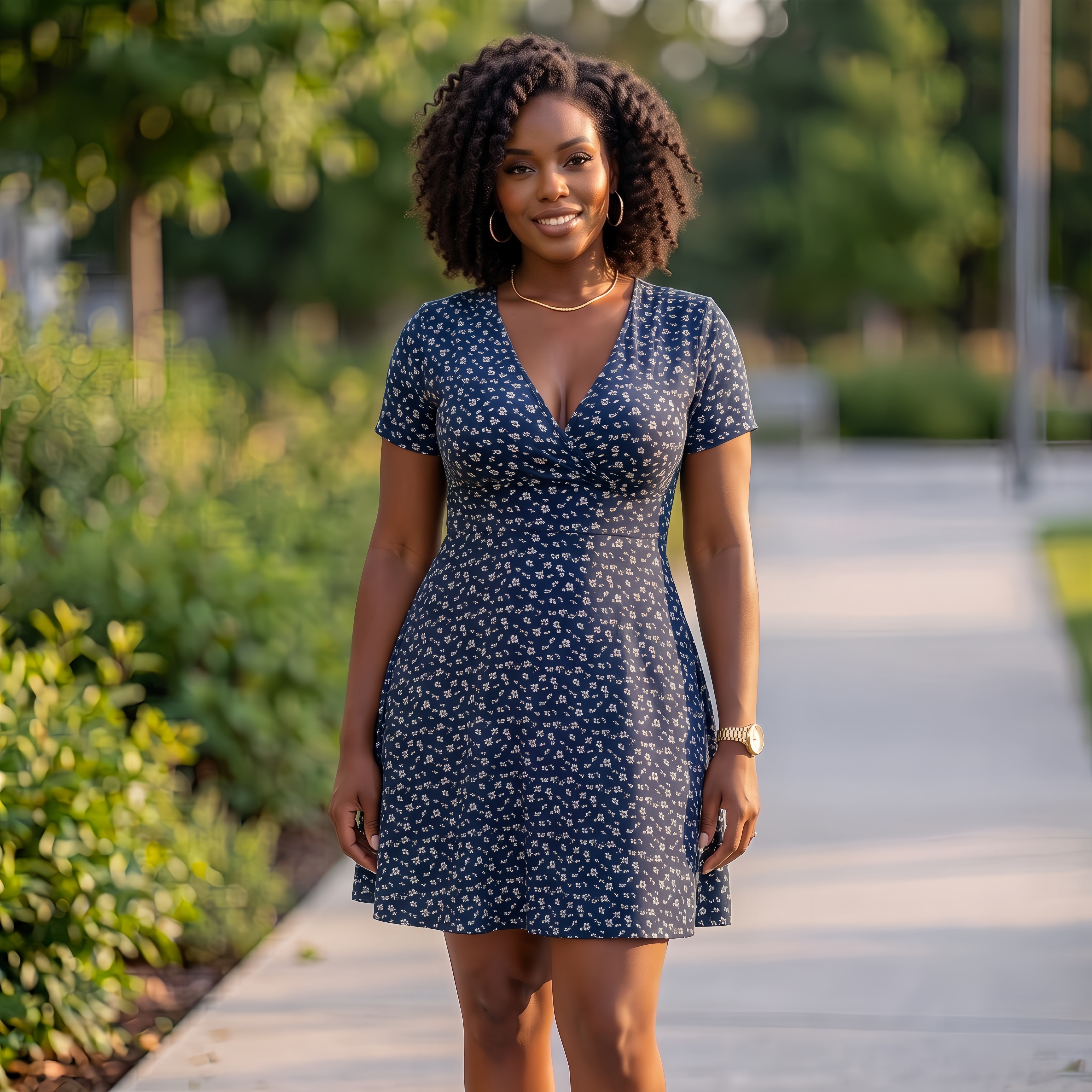 🌿 Effortless Flattery Breathable V-Neck Dress