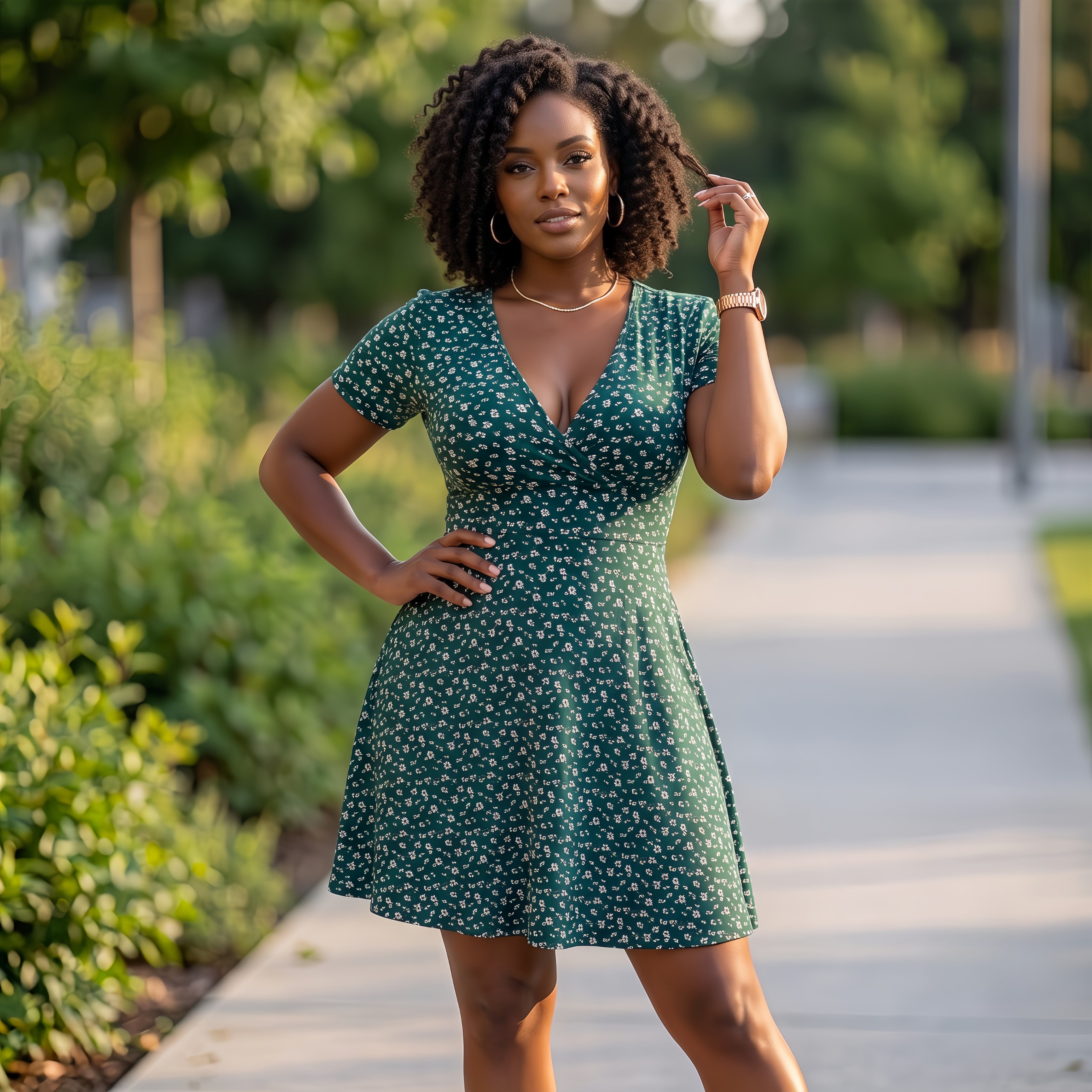 🌿 Effortless Flattery Breathable V-Neck Dress