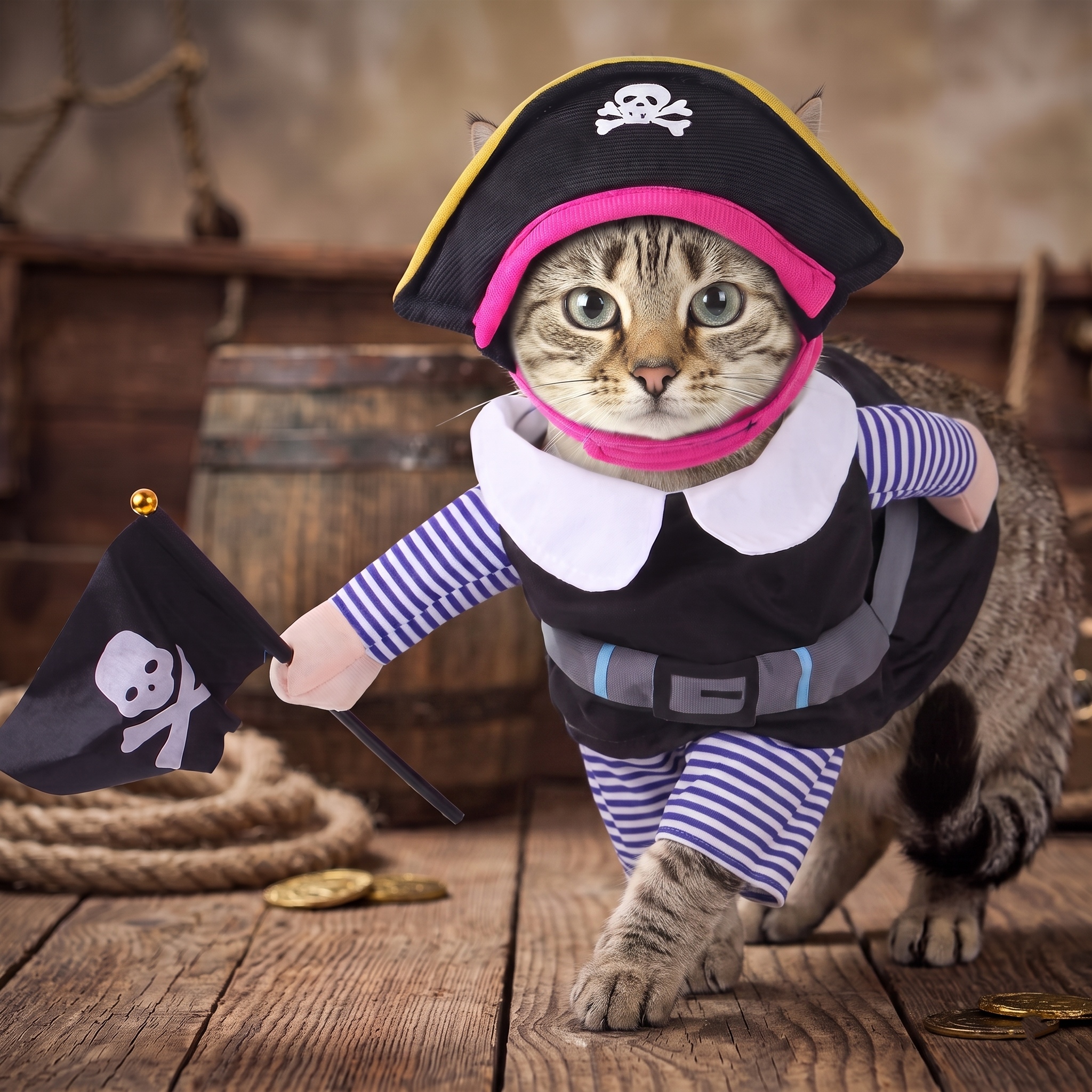 🪝"Captain Paws" Pirate Pet Costume
