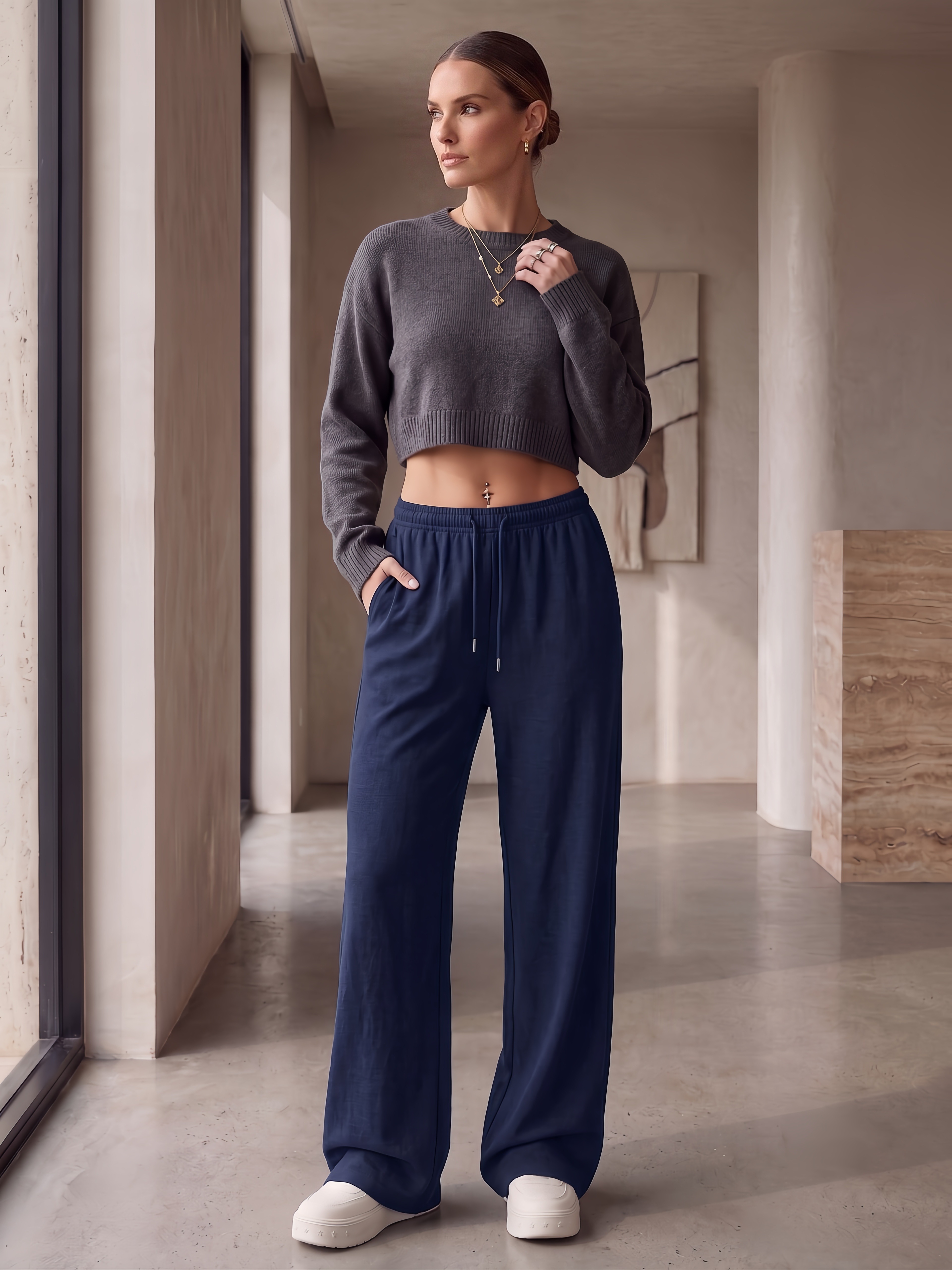 ❤"Quiet Luxury" High-Waisted Wide-Leg Lounge Pants
