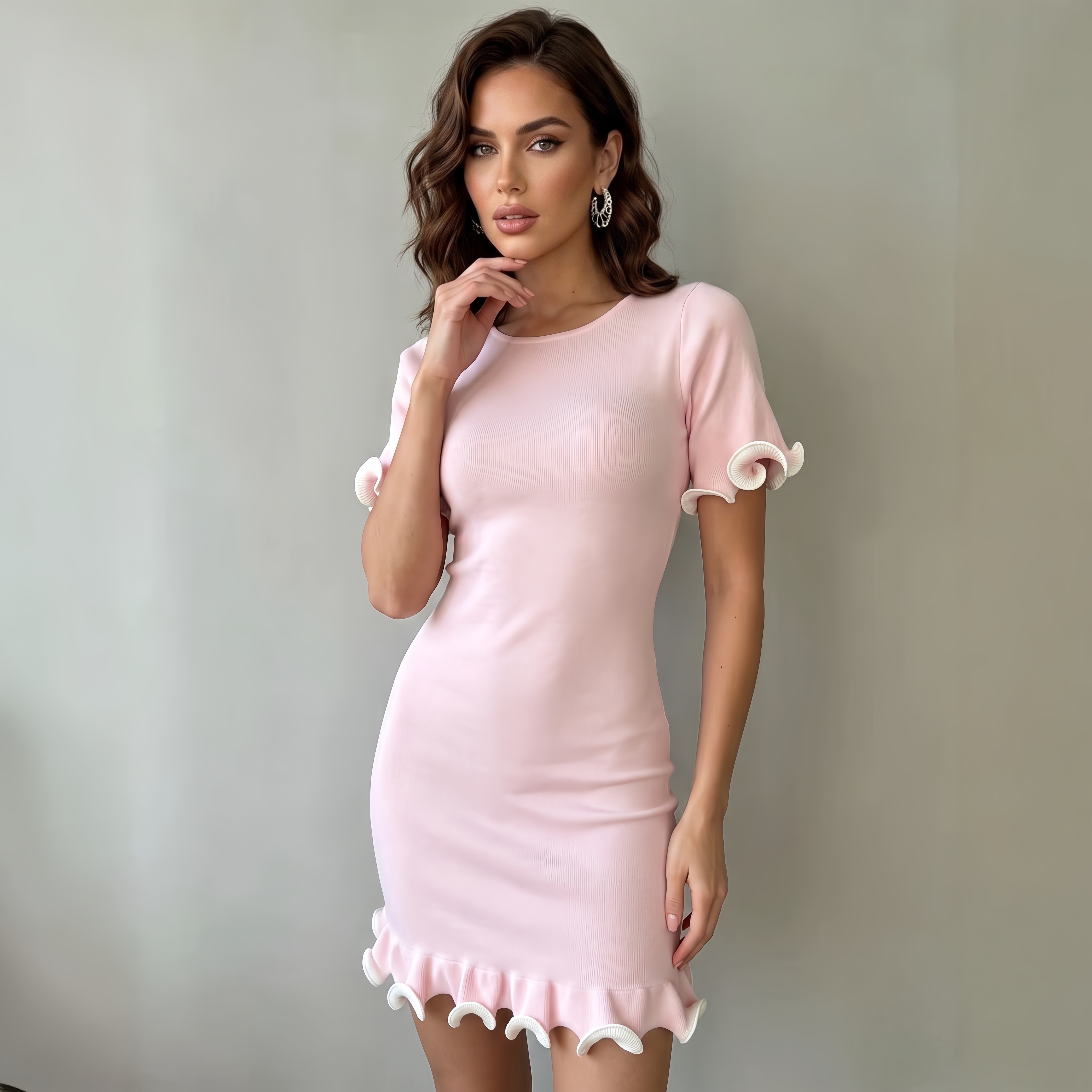 The Parisian Sculpted Ruffle Mini Dress ✨