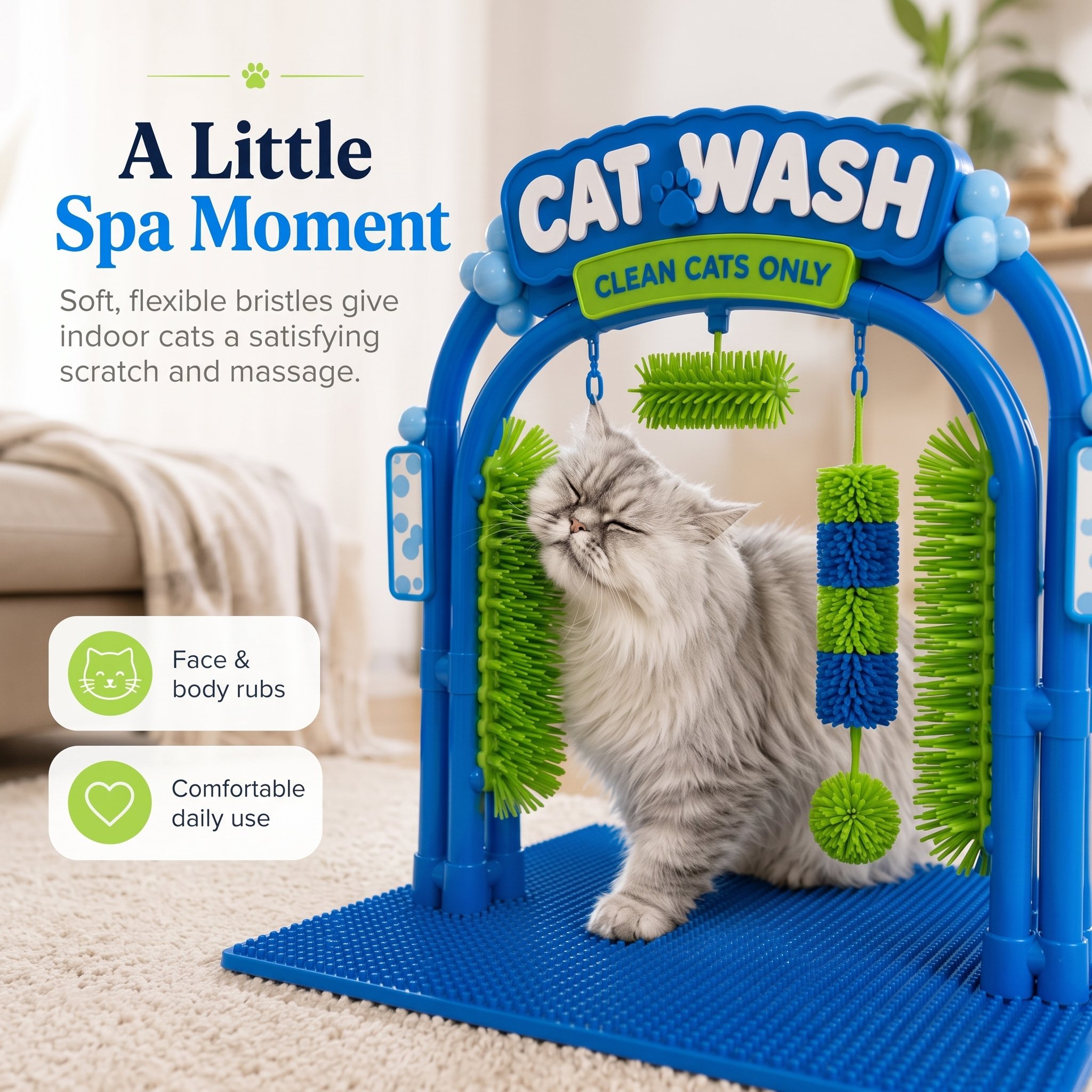 Cat Wash Grooming Station, Self‑Grooming Cat Wash Station (1pc)