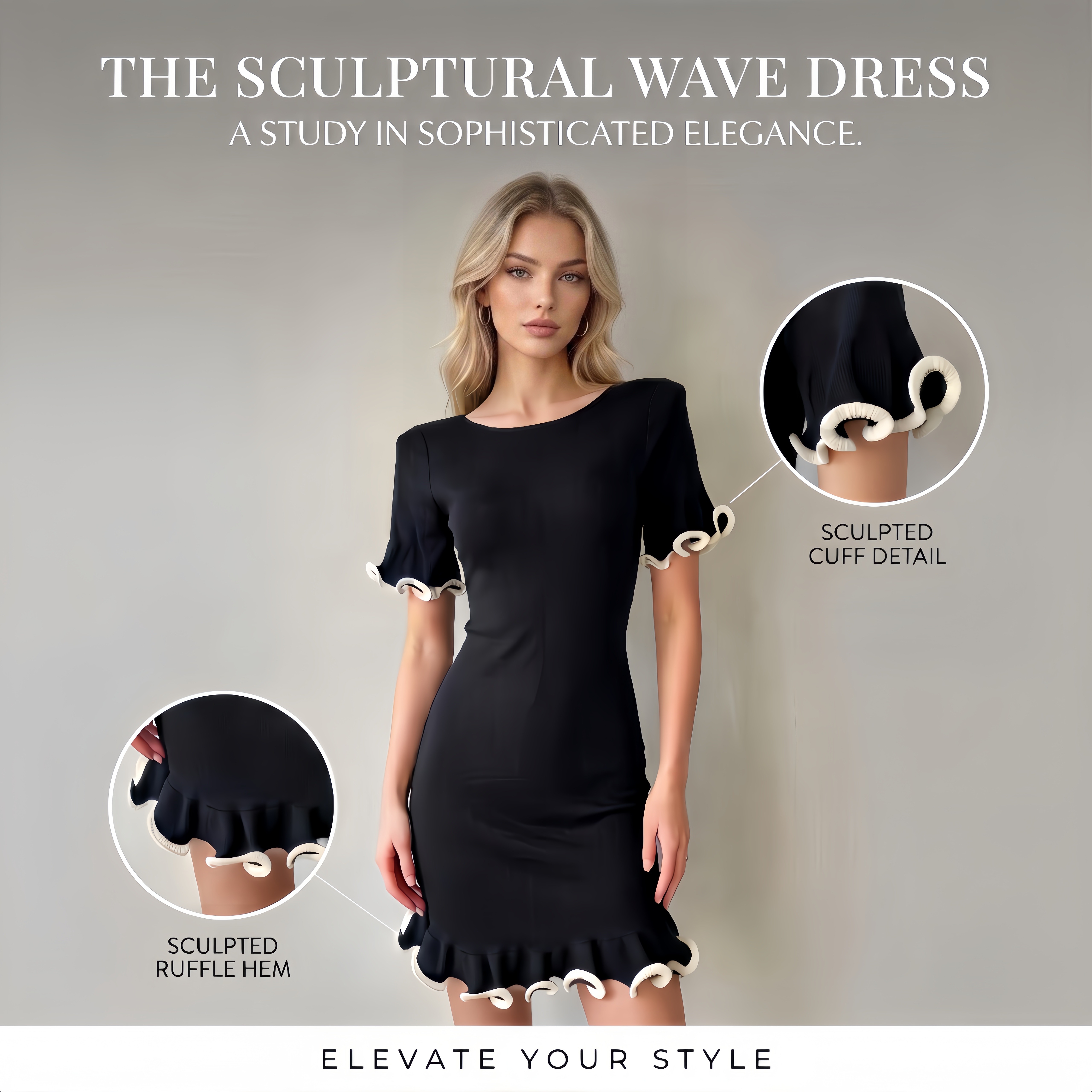 The Parisian Sculpted Ruffle Mini Dress ✨