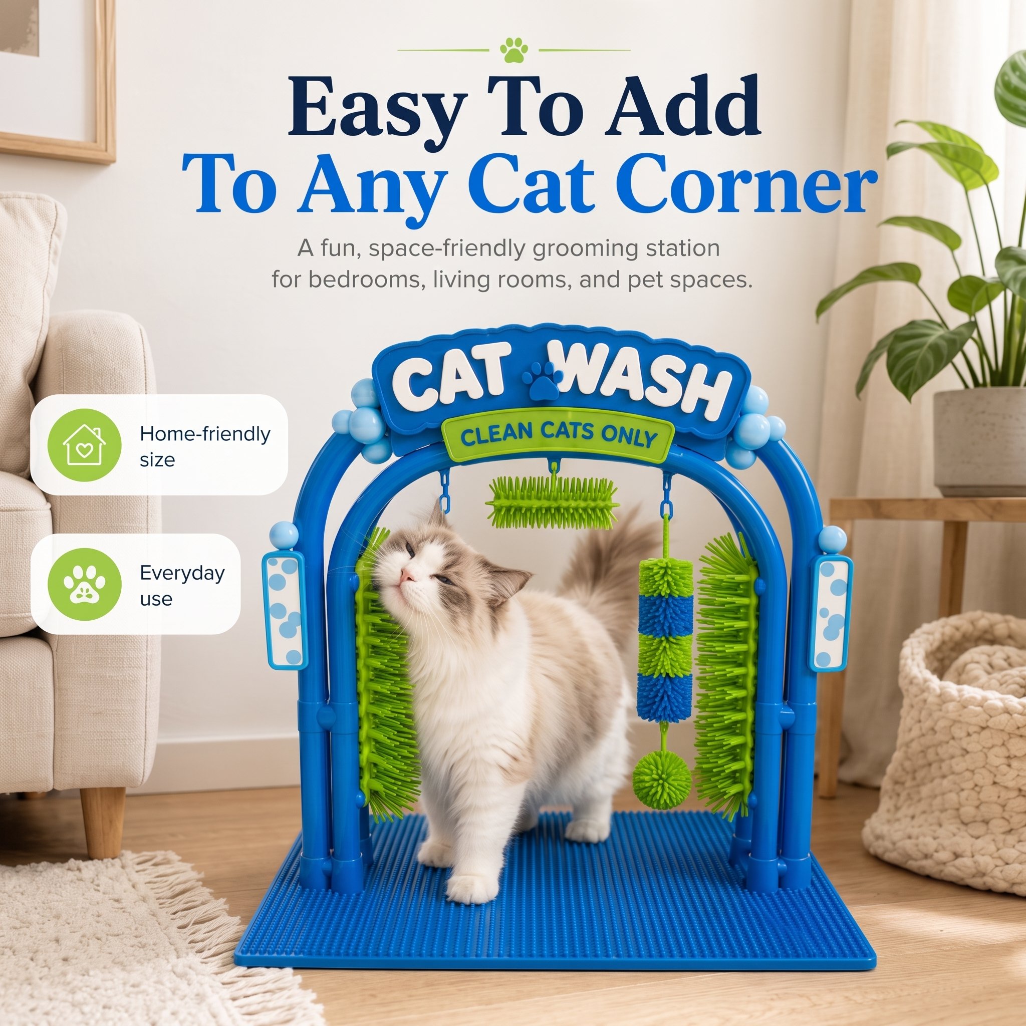 Cat Wash Grooming Station, Self‑Grooming Cat Wash Station (1pc)
