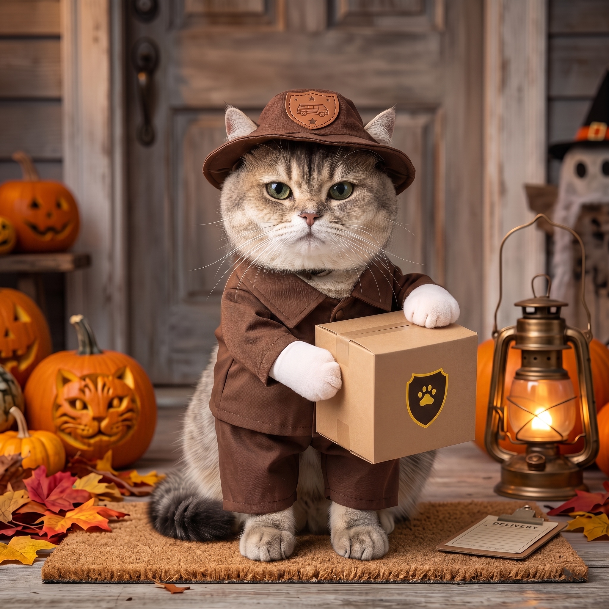 📦"Paws Express" Delivery Dog Costume