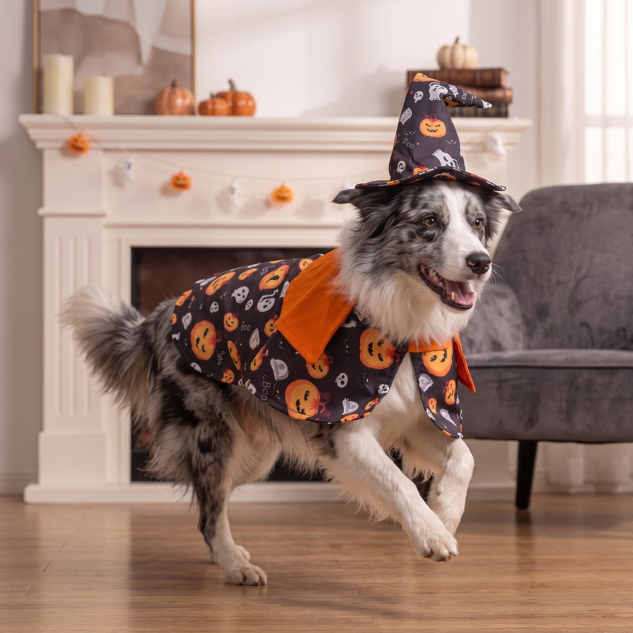 🎃"Spooky-Cute" Pumpkin Pet Costume