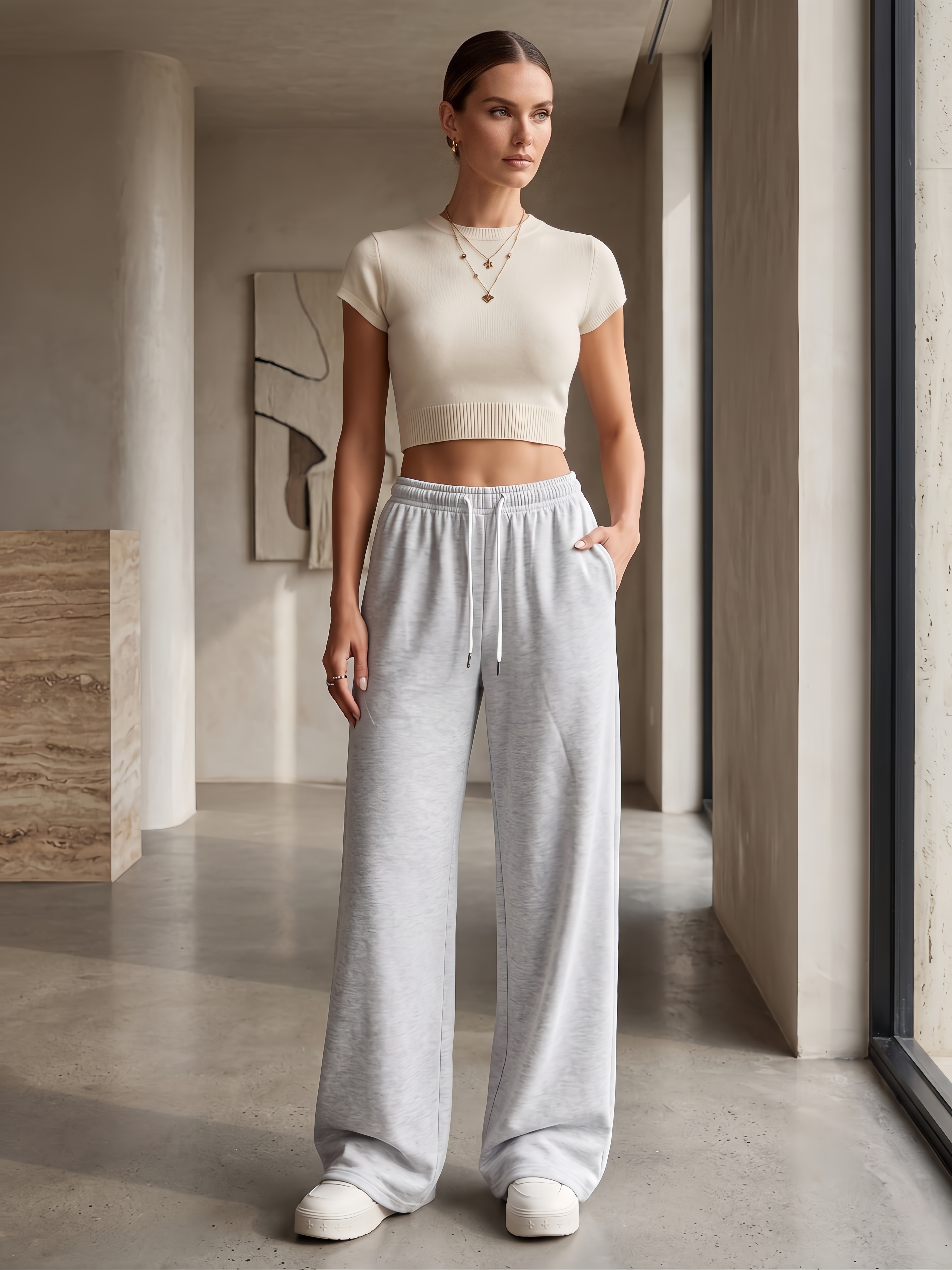 ❤"Quiet Luxury" High-Waisted Wide-Leg Lounge Pants