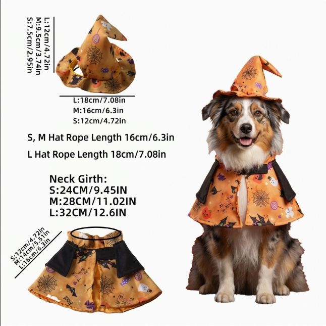 🎃"Spooky-Cute" Pumpkin Pet Costume