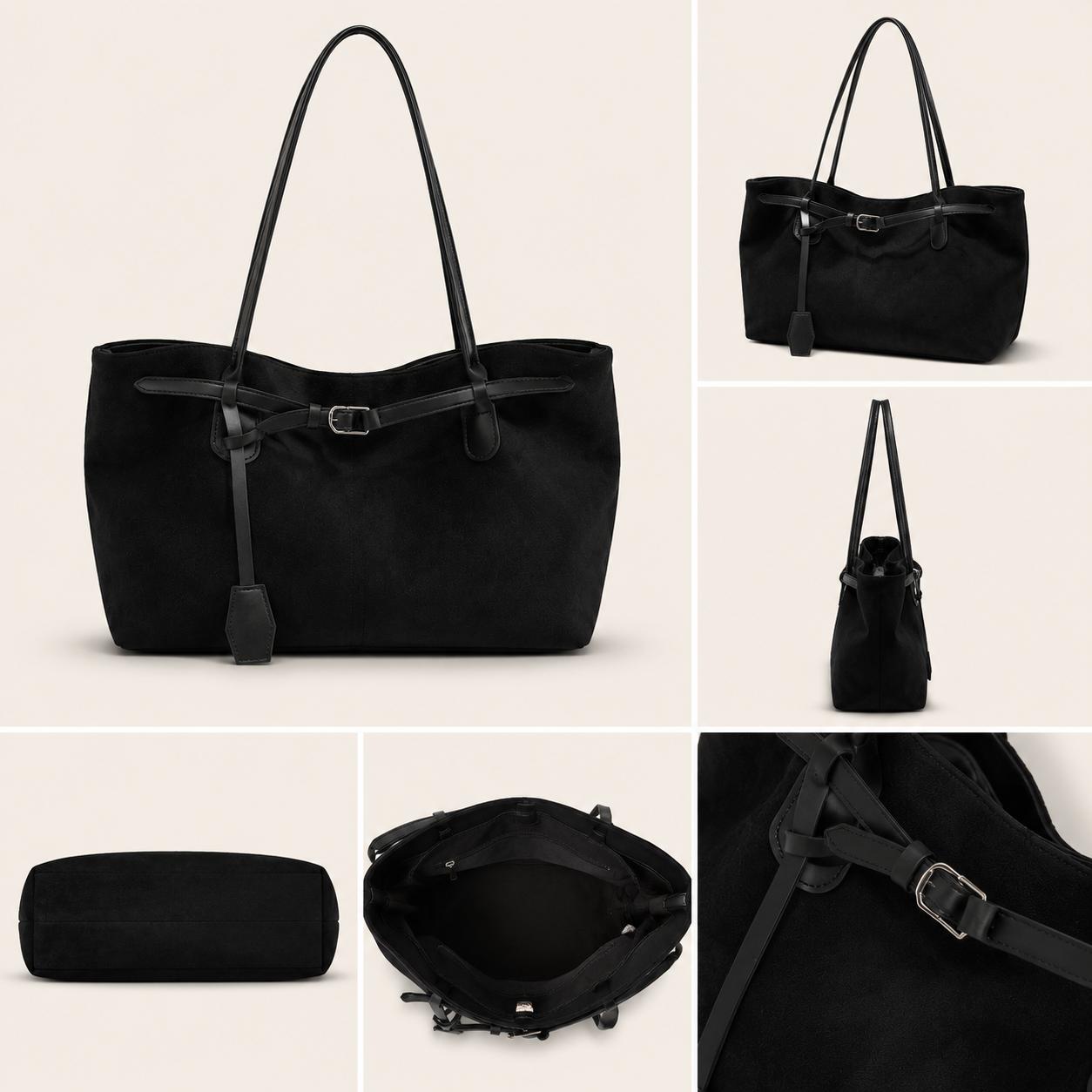 Women's Suede Tote Bag – Large Capacity Minimalist Shoulder Handbag for Work, Travel & Everyday Style