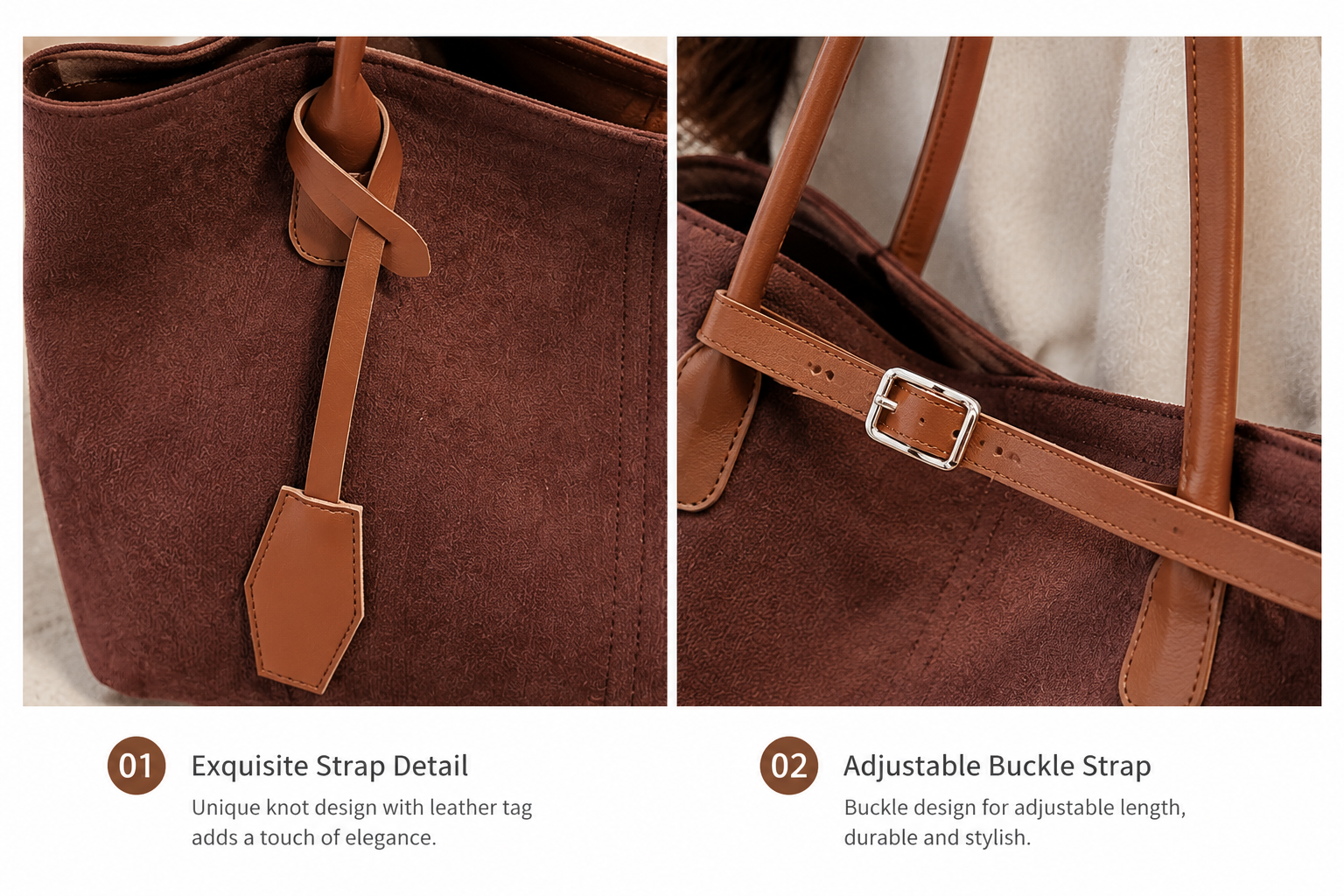 Women's Suede Tote Bag – Large Capacity Minimalist Shoulder Handbag for Work, Travel & Everyday Style