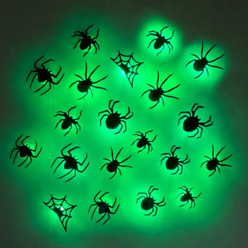 Halloween LED Bat & Spider Wall Decor Set