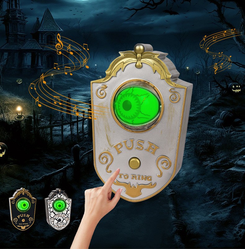 Halloween Glowing Eyeball Doorbell Decoration
