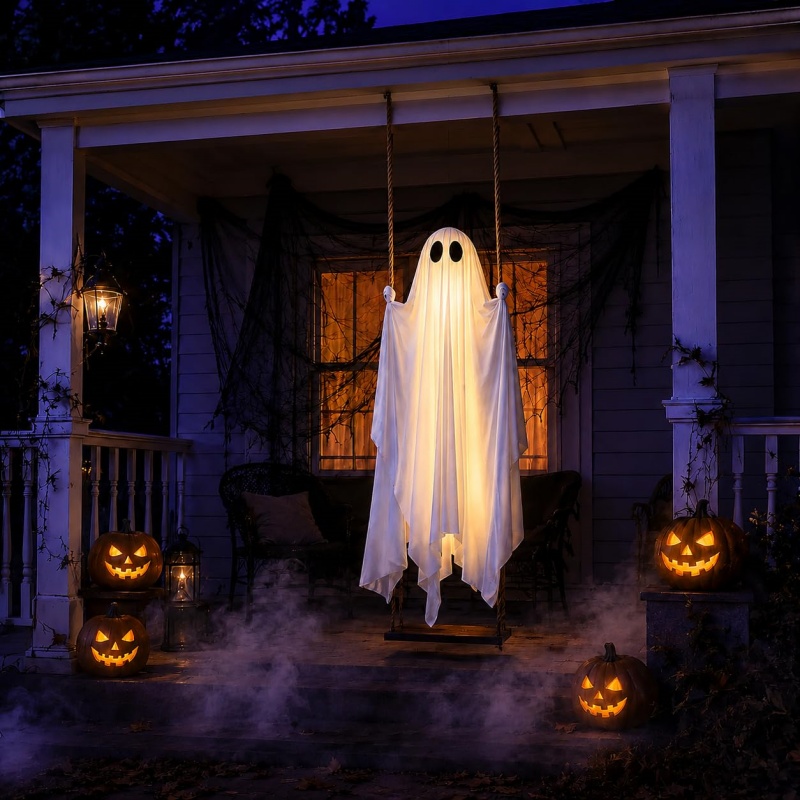Outdoor Halloween Swing Ghost Decoration